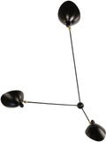 Serge Mouille 3-Still Arm Spider Wall Sconce