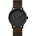 Open Box - Tube Watch T32 - Black Face - Brown Leather Strap